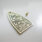 Hand engraved custom leaf pattern brass truss rod cover fits to ESP LTD guitars