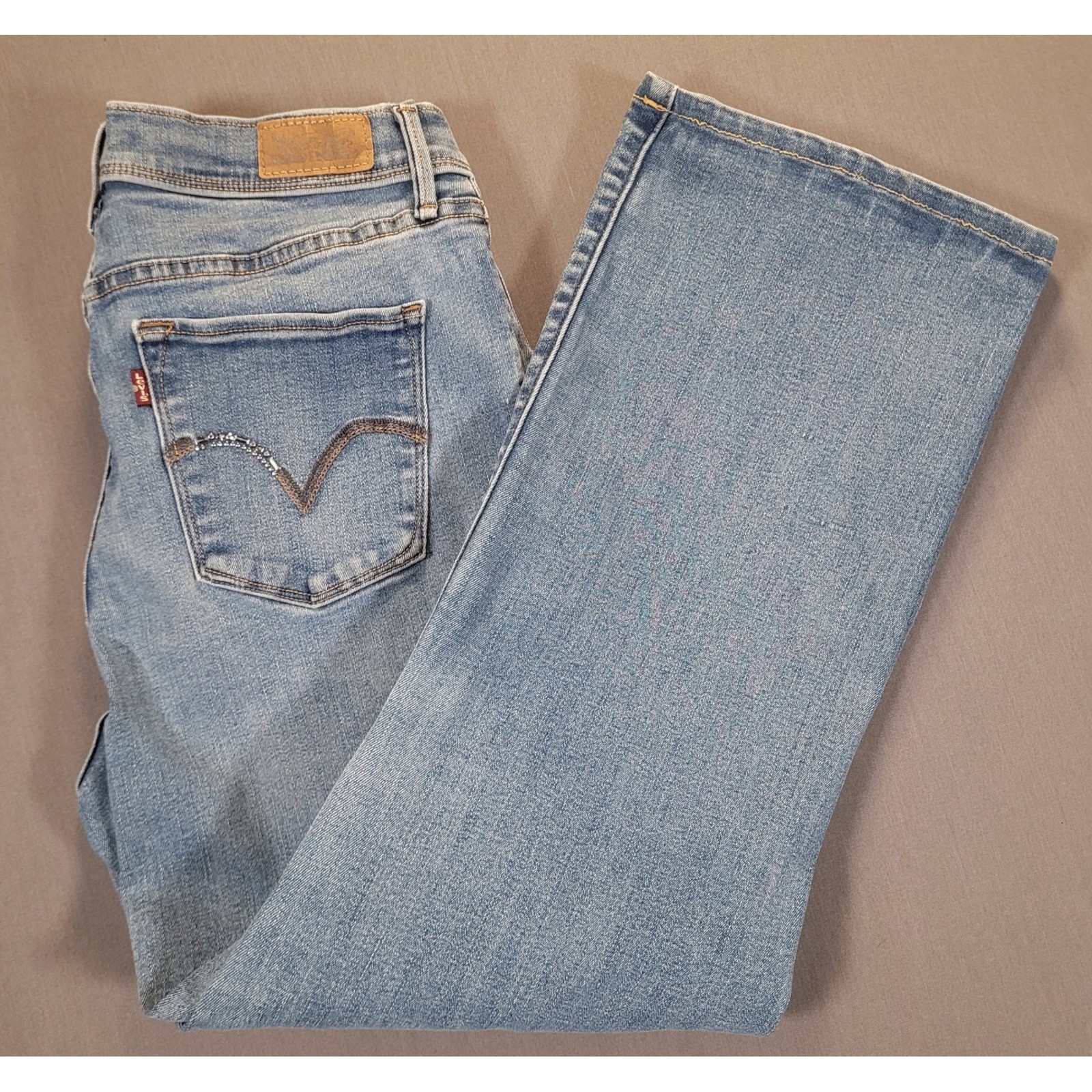 Levis 512 Bootcut Women Blue 30 Denim Jeans Light Wash Slim Fit Y2K Casual Chic