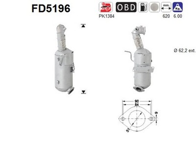 PARTIKELFILTER FÜR CHEVROLET AVEO SCHRÄGHECK (T300) - AS FD5196
