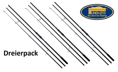 3x Lineaeffe Carp Seeker Karpfenrute 3,60m 3,00lbs 3-teilig Karpfenangel Set