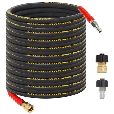 #ad 50FT Pressure Washer Hose 3 8#x27;#x27; 5000 PSI High Tensile Wire Braided Kink Resi... $87.91
