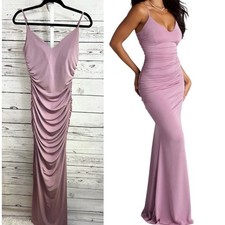 Windsor Justine V-Neck Mermaid Formal Dress Lavender Large NWT