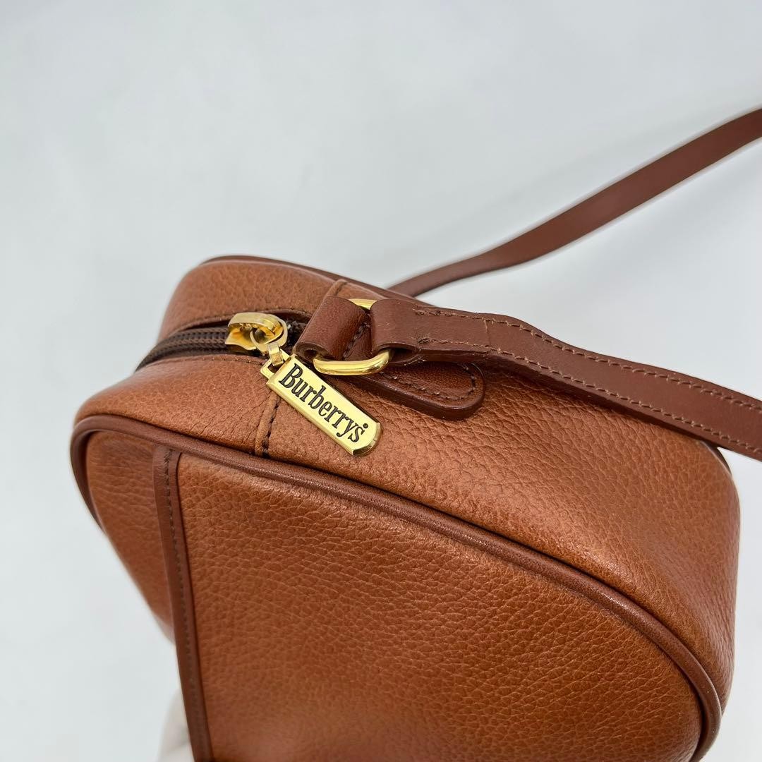 Used Authentic Burberrys Shoulder Bag Crossbody Leather Brown JAPAN 452389 thumbnail 11