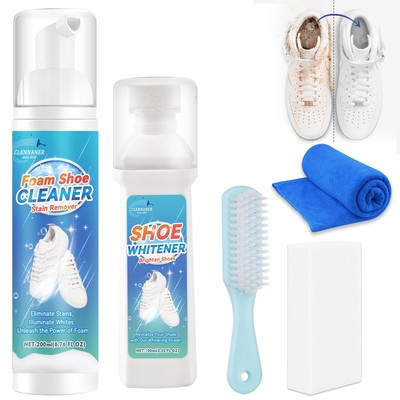 Shoe Cleaner, 5-in-1 Shoe Cleaning Kit Removes Stains, 6.7 Oz Sneaker Cleaner...