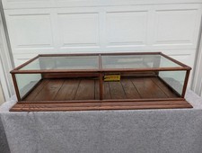 Antique Mid-Century Oak Countertop Display Case SC Retail License Tag (1952)