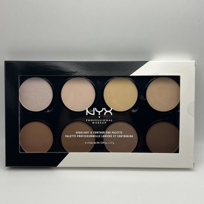 NYX HCPP01 Highlight & Contour Pro Palette 8 Colors x 0.09 oz Full Size New