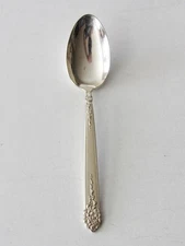 National Silver King Edward MOSS ROSE Silverplate 1 DEMITASSE SPOON 4 1/2" 1949
