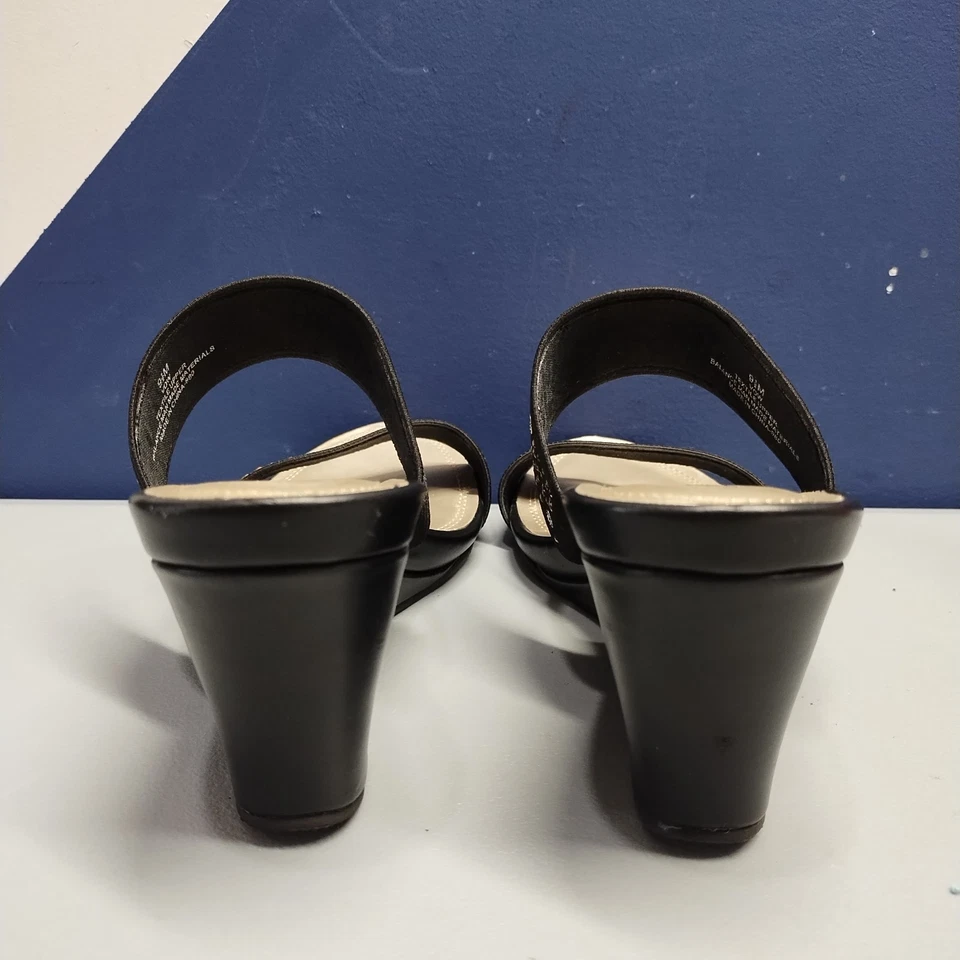 Impo Stretch Vow Wedge Sandals Women's Size 9.5M Black Studded Comfort Slip On - Image 4 of 4