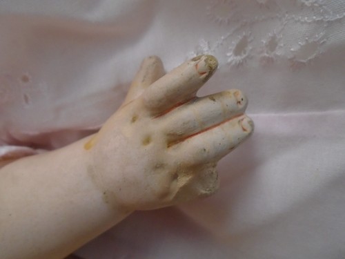 Max Handwerk Bebe Elite Antique Porcelain Bisque Maree Girl Doll Moving Eyes - Picture 4 of 14