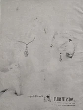 1955 Harry Winston diamond  necklace Rare Jewels Jewelry vintage ad