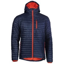 Isobaa Mens Insulated Jacket Merino Wool Blue Hiking Outdoor Coat