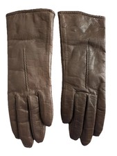 Fownes leather Driving gloves Lined women Brown Soft Vintage Size 7