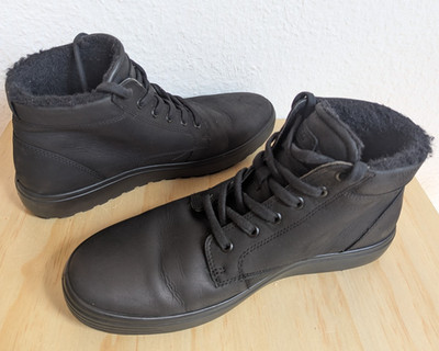 Ecco Soft 7 Tred M (Mid) Gr. 44 EU Gortex Herren Leder Stiefel in schwarz