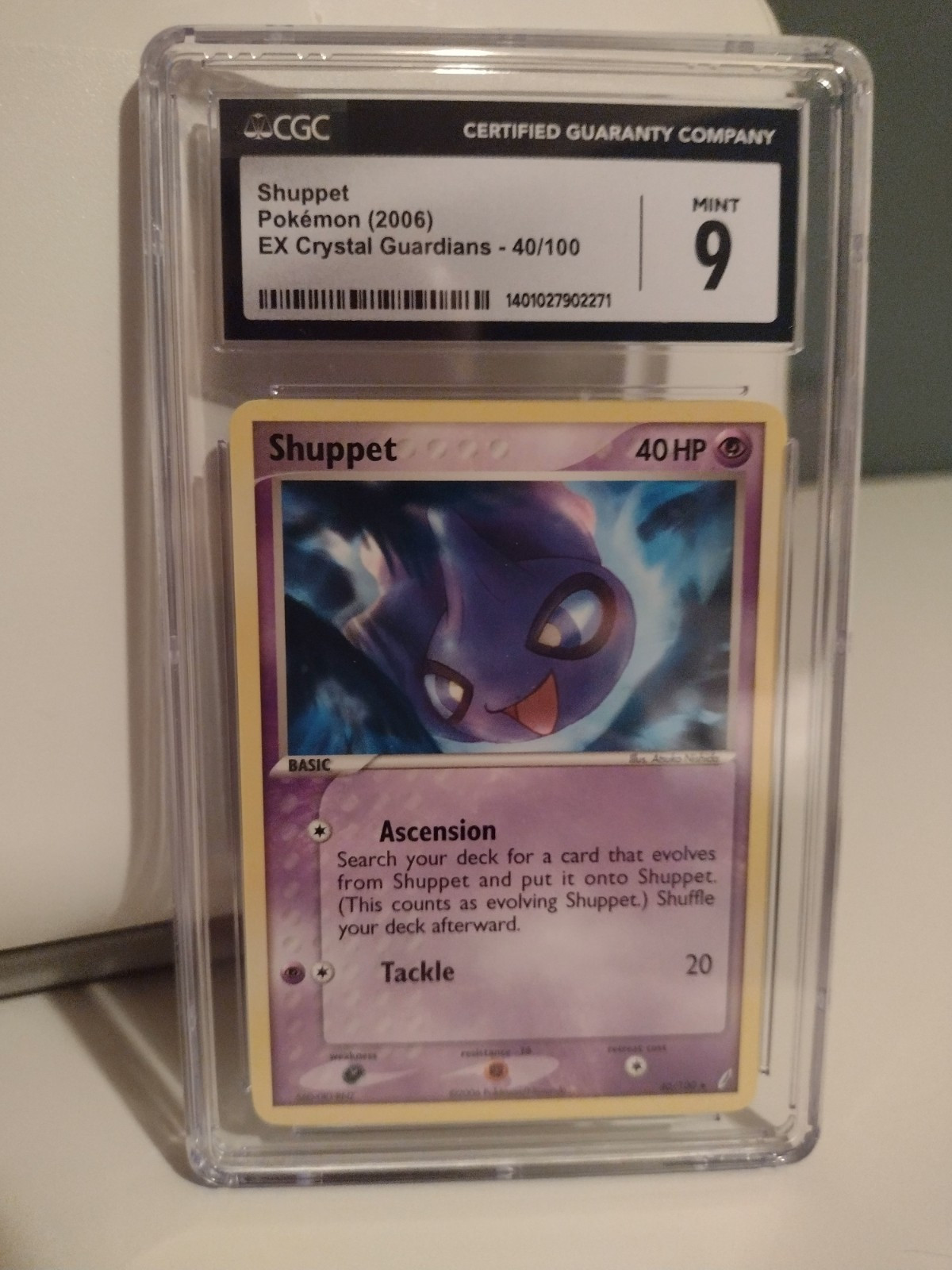 2006 Pokemon Shuppet EX Crystal Guardians 40/100 CGC 9