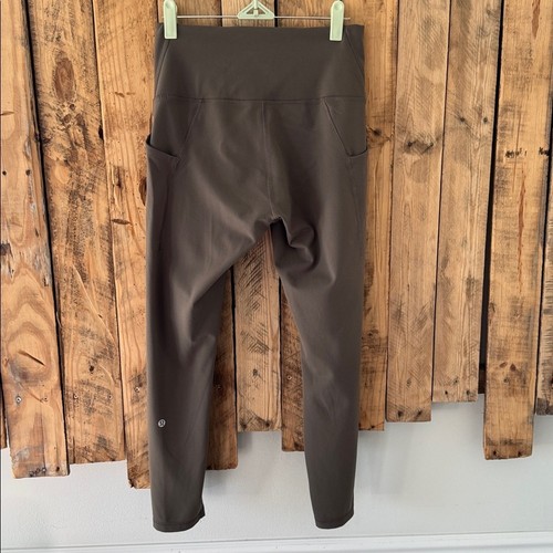 Lululemon Wunder Train High-Rise Tight Pockets 25" Carob Brown Sz 10 Workout - Picture 4 of 14