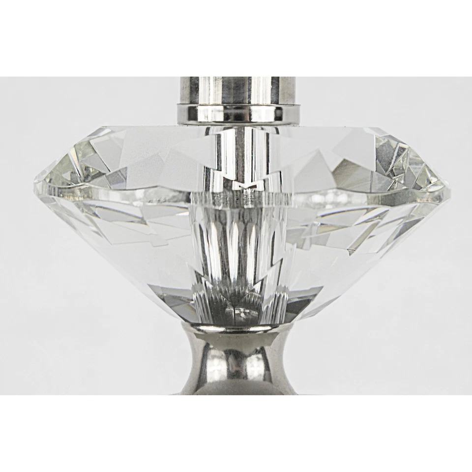 Juego de Lámpara de Mesa Diamond Torch 25.75" Cristal Tonos Blancos Foto 4 de 4