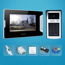7" Video Security Door Phone Electric Strike Lock Set Included for Home Security