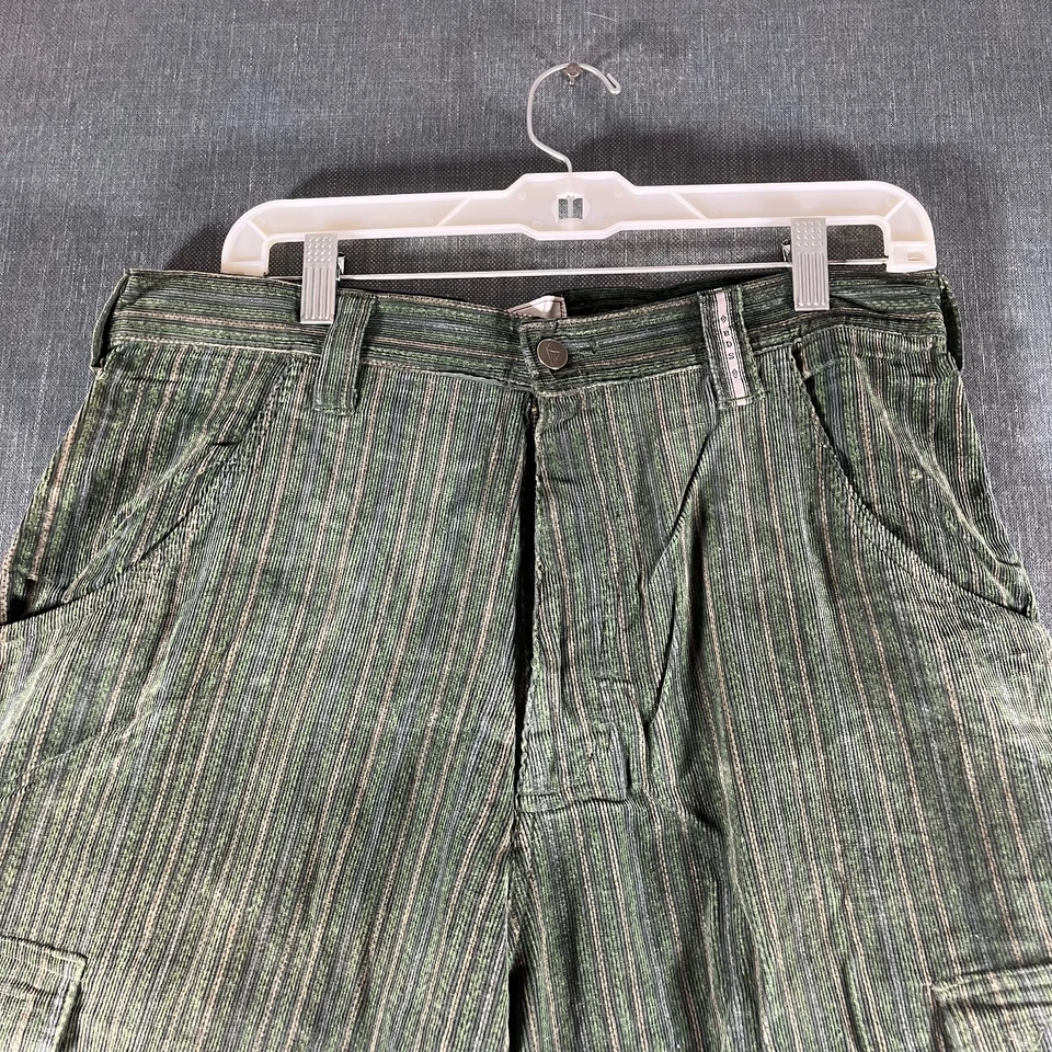 Pantalones Cortos Para Hombre Black Diamond Star Talla 34 Bolsillos a Rayas Verdes Algodón Carga Foto 2 de 4