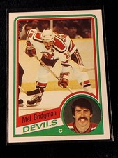 1984-85 Topps Hockey - #84 Mel Bridgman - New Jersey Devils EX-NM Condition 
