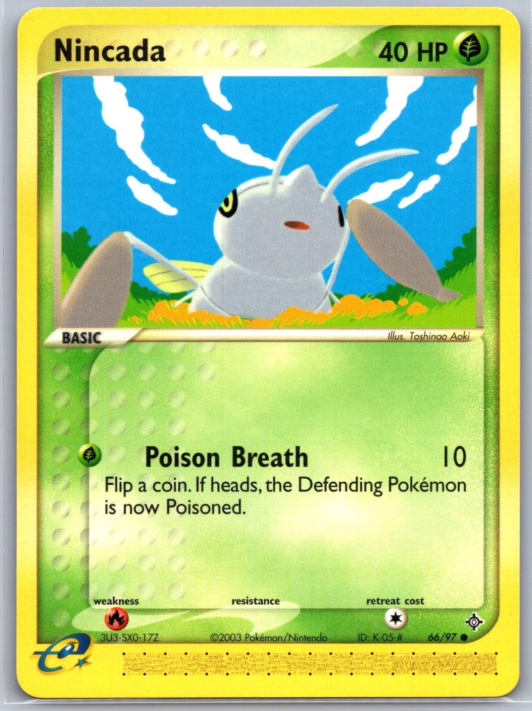 Nincada 66/97 Common Dragon Pokemon Near Mint