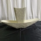 Vintage Shawnee USA Art Pottery Bowl & Vase Set Textured Mid Century Modern