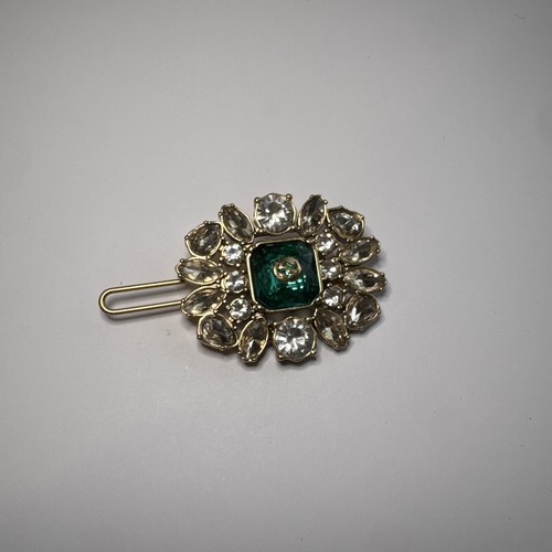 Gucci Crystal Hair Clip Barrette Made in Italy Designer Accessory