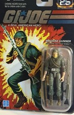 2008 GI Joe ROCK N    ROLL Foil 25th Anniversary SSGT. Machine Gunner 3.75