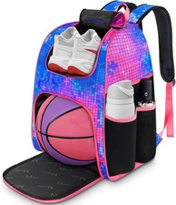Basketball Bag, Sturdy Soccer Bag with Ball Holder Shoe Compartment, Large