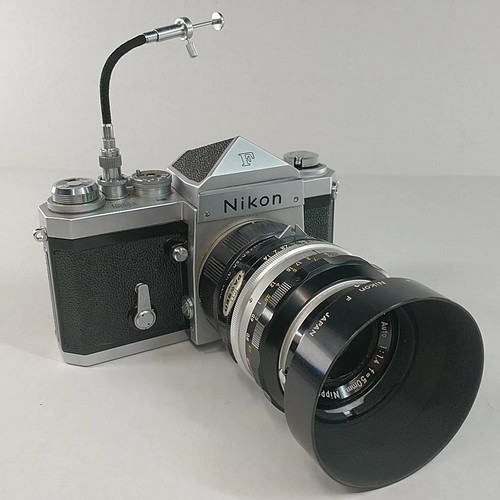 Nikon F 35 mm fotocamera reflex pellicola + obiettivo 50 mm obiettivo 200 mm teleconvertitore manuale e custodia - Foto 15 di 17