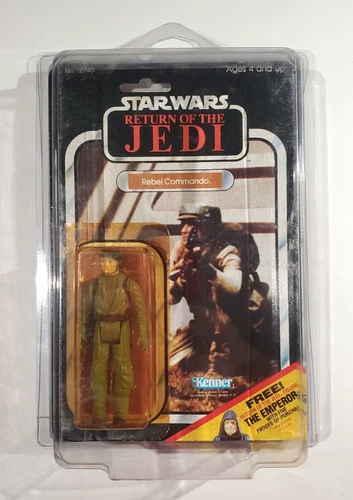 Vintage 1983 Star Wars Return of the Jedi REBEL COMMANDO Figure 65 Back Carded