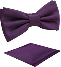 Boys Solid Pre-tied Bow Ties,Adjustable Tuxedo Bowtie For Boy With Multiple Colo
