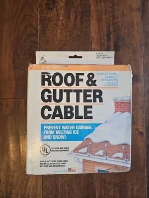 New 14040 40 Ft 200W 120V Grey Heating Cable Roof & Gutter Cable
