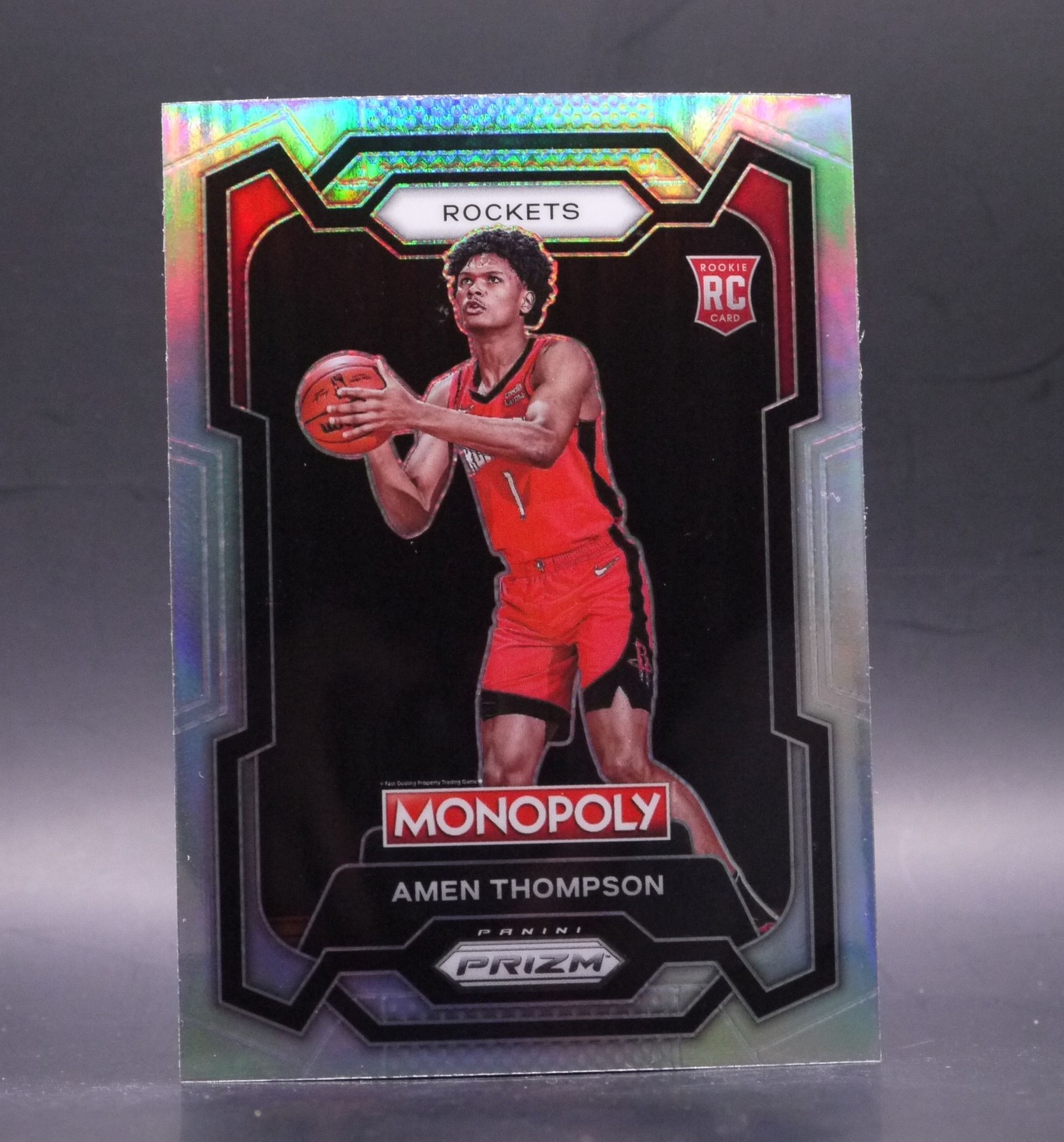 2023-24 Panini Prizm Monopoly #33 Amen Thompson Silver Prizm Rookie RC