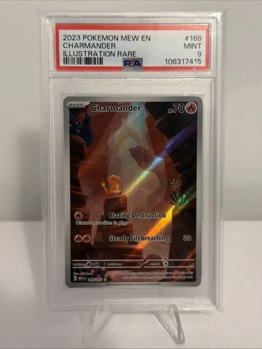 Pokémon TCG Charmander Illustration Rare 168/165 MEW 151 PSA 9 Mint