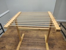 Vintage Himark Wooden Pasta Drying Rack Stand 18 Inches Tall, Made in USA