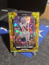 2025 Panini Prizm Draft Picks New Recruits Quinshon Judkins #19 Gold Ice Prizm