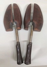 Vintage Wood Shoe Stretcher Form shoe Trees pair Shoe Keeper Travel Tree 5 1Q