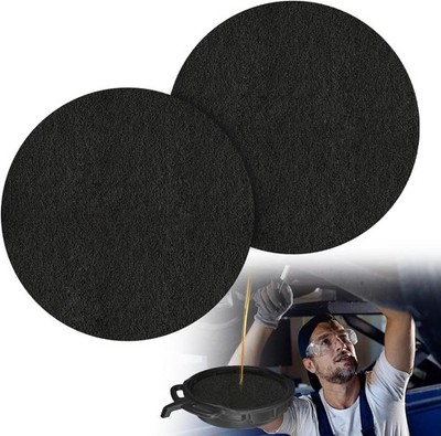 2PCS Oil Drain Splash Pad, 18'' Round Oil Change Mat No Splatter Pad Oil Drip Mat