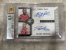 2015 Panini Limited Chris Paul Blake Griffin Dual Auto 1/10 Lob City! BGS 8.5