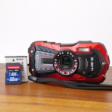 Pentax WG-2 16MP Digital Camera Waterproof Shockproof Red EXCELLENT No Charger