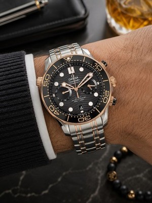 OMEGA Seamaster Diver 300M Steel Sedna GOLD  44mm 210.20.44.51.01.001 B & P