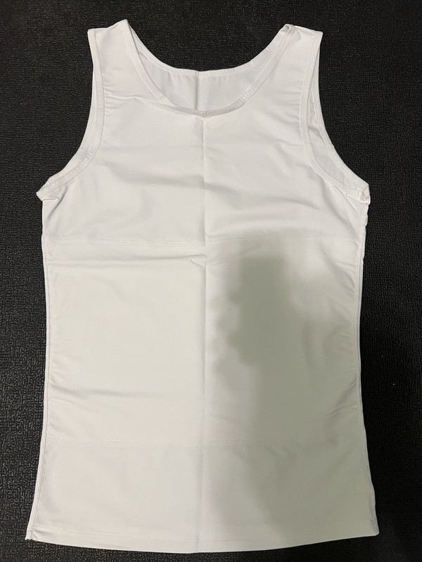 Men’s Body Shaper Compression Tank Top Slimming Undershirt - White Size L