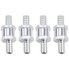 4pcs 12mm 1/2" Fuel Non-Return One Way Check Valve Petrol Diesel Oil Aluminum