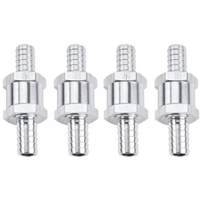 4pcs 12mm 1/2" Fuel Non-Return One Way Check Valve Petrol Diesel Oil Aluminum