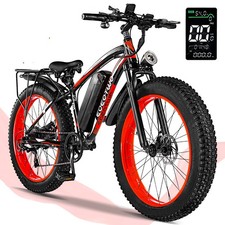 1500W Electric Bikes for Adults 34MPH 60Miles City Mountain 26" Fat Tire E-bike