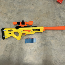 Nerf Fortnite Bolt-Action Sniper Rifle Removable Scope 12 Soft Darts  