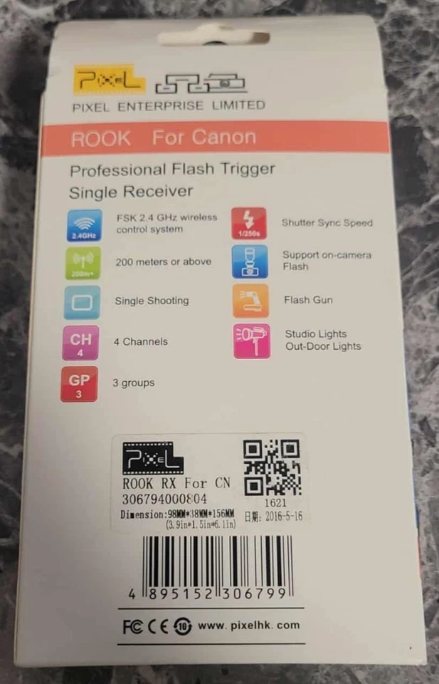PIXEL ROOK Professional Flash Trigger Single Receiver for Nikon - BRAND NEW - Image 2 of 2