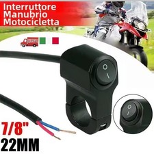 Interruttore ON OFF  Universale Manubrio MOTO SCOOTER BICICLETTA x Fari Faretti
