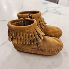 MINNETONKA DOUBLE FRINGE BOOTIE INFANT SIZE 3