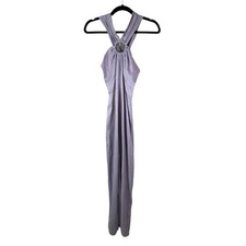 Topshop New Womens Ring Cutout Halter Neck Gown Dress Lilac 4 Y2k Fairy Coquette